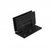 PS044MBL Matte Black "Premium" Square Wall Mounted Hinge - Offset Back Plate - Geneva GEN044MBL Series