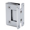 R037CH Chrome Rounded Wall Mounted Hinge - Split Back Plate - Pinnacle 037 P1N037CH Series