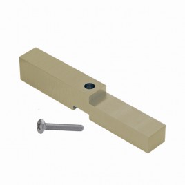 B01BR BBAHI Cairo and Porto Polished Brass Adapter Block for Pivot Hinges - 3/8" Glass 