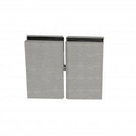 C2BN BBAHI Cairo Brushed Nickel Square Pivot Hinge - Glass-to-Glass Mount - CRL Cardiff - FHC Cambria Series