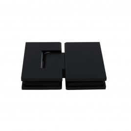 PS180MBL Matte Black "Premium" Square 180 Degree Glass-to-Glass Hinge - Geneva GEN180MBL Series